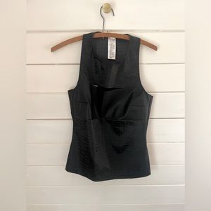 NEW WOLFORD CROCO TOP SLEEVELESS Black Sz EU 38 | US 8 Polyurethane SOLD OUT